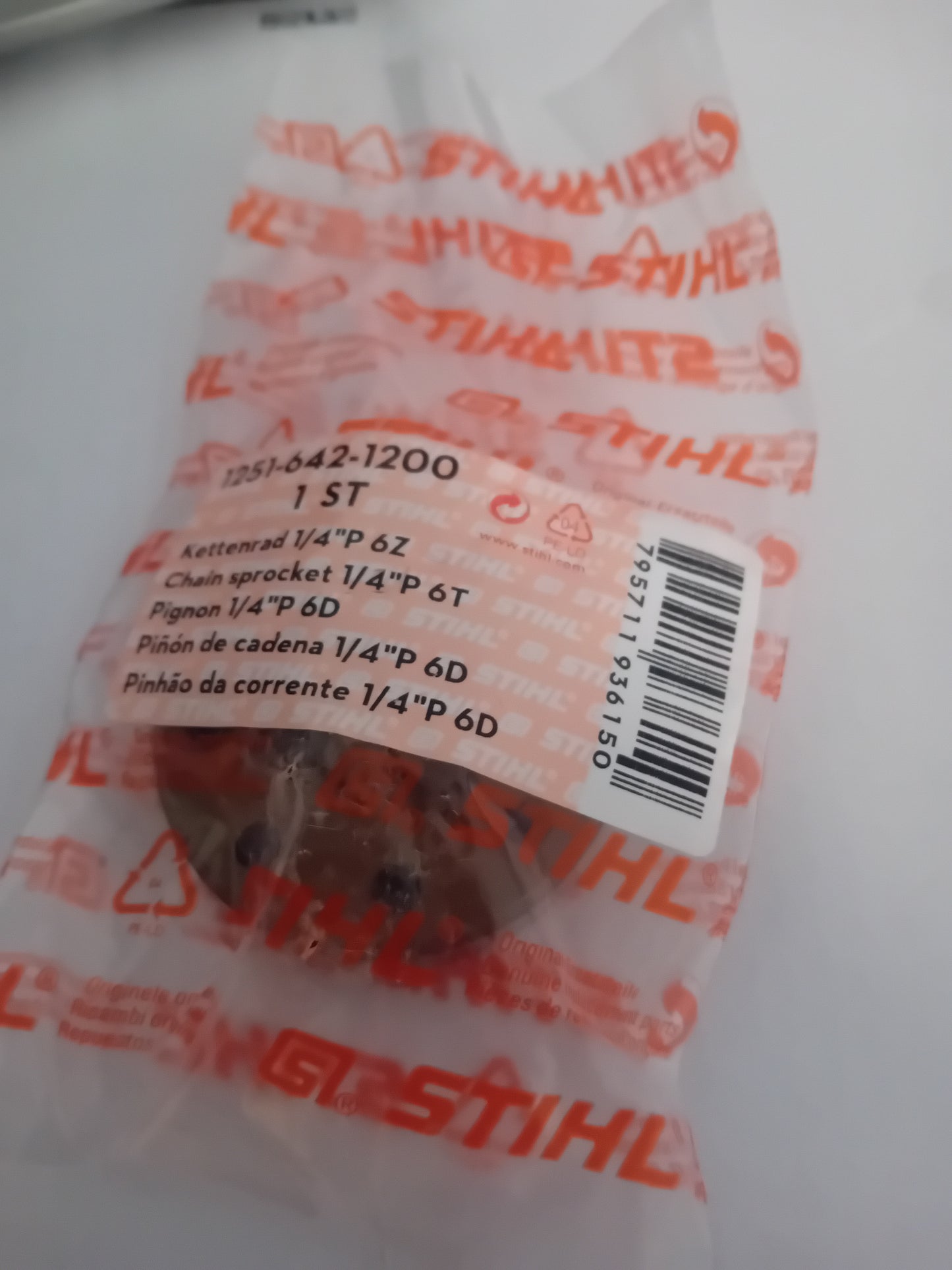 Pignon 1/4 p 6d Ref-1251-642-1200